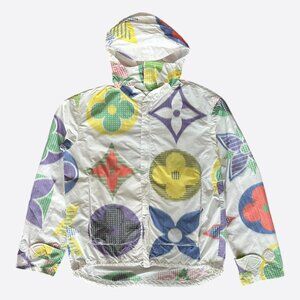 Louis Vuitton White Multicolor Flower Monogram Windbreaker